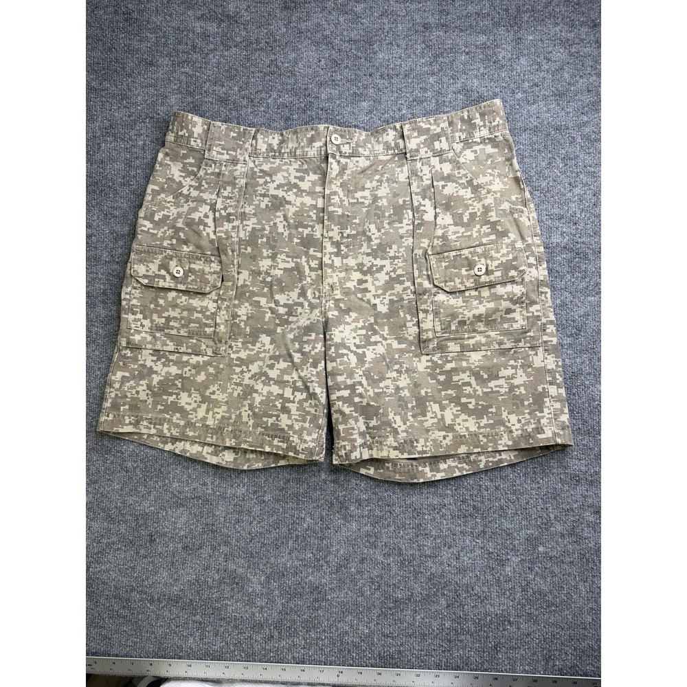 Cabela's Digital Camo Cargo Pocket Shorts Men's Size 38 Camouflage 100% Cotton